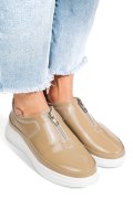 MOCASINI KHAKI PIELE NATURALA LACUITA FSP002287