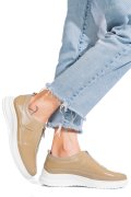 MOCASINI KHAKI PIELE NATURALA LACUITA FSP002287