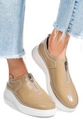 MOCASINI KHAKI PIELE NATURALA LACUITA FSP002287