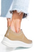 MOCASINI KHAKI PIELE NATURALA LACUITA FSP002287