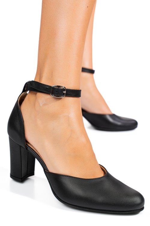 Pantofi negre piele naturala 1s77998