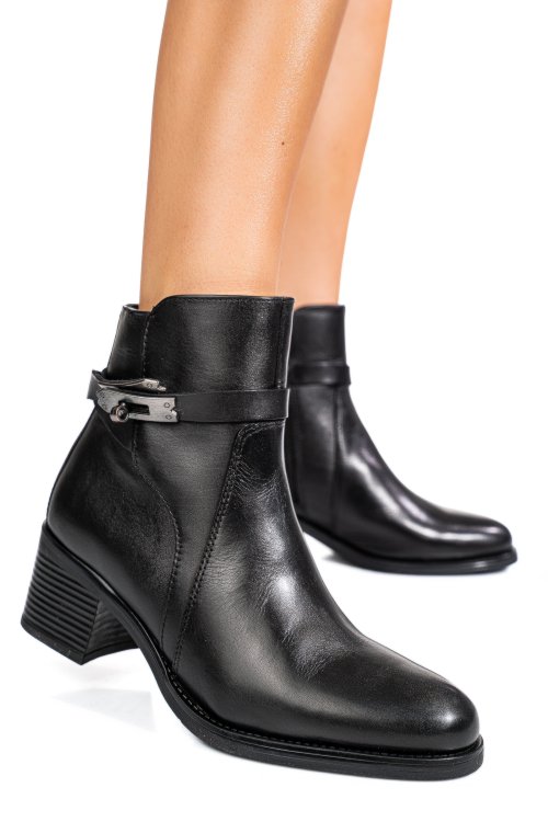 Ghete negre piele naturala vb264207