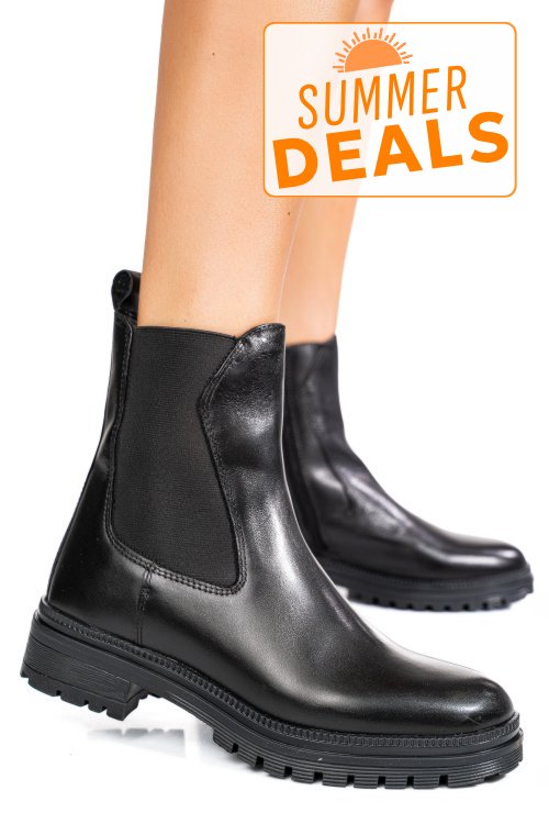 Ghete dama piele naturala negre ws77h54h17