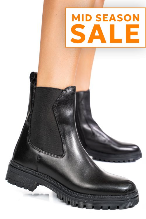Ghete dama piele naturala negre ws77h54h17