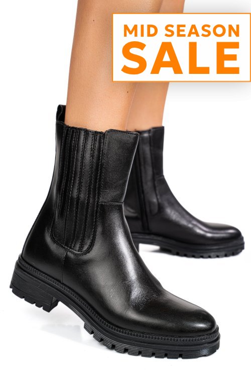 Ghete dama piele naturala negre ws77h54h18