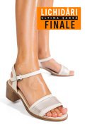 SANDALE BEJ PIELE NATURALA 1S77590