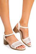 SANDALE BEJ PIELE NATURALA 1S77590
