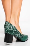 PANTOFI VERZI PIELE NATURALA 5S77602-II