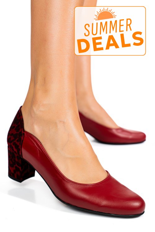 Pantofi rosii piele naturala 1s77482