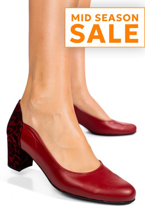 Pantofi rosii piele naturala 1s77482