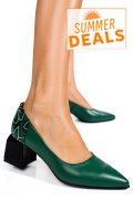 PANTOFI VERZI PIELE NATURALA 5S77460-II
