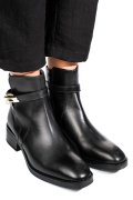 GHETE NEGRE PIELE NATURALA VB224207