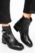 GHETE NEGRE PIELE NATURALA VB224207
