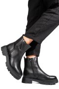 GHETE NEGRE PIELE NATURALA VB254209