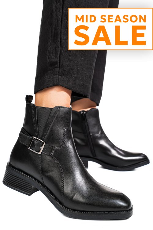 Ghete negre piele naturala vb224203