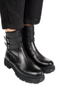 GHETE NEGRE PIELE NATURALA VB254204