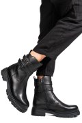 GHETE NEGRE PIELE NATURALA VB254204