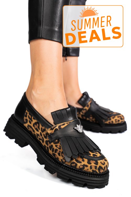 Mocasini dama piele naturala black leo 3s7795