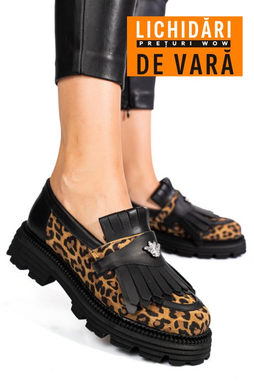 Mocasini dama piele naturala black leo 3s7795