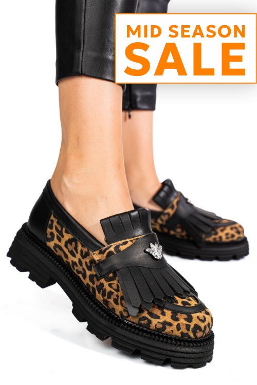 Mocasini dama piele naturala black leo 3s7795