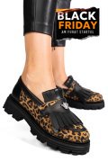 MOCASINI DAMA PIELE NATURALA BLACK LEO 3S7795