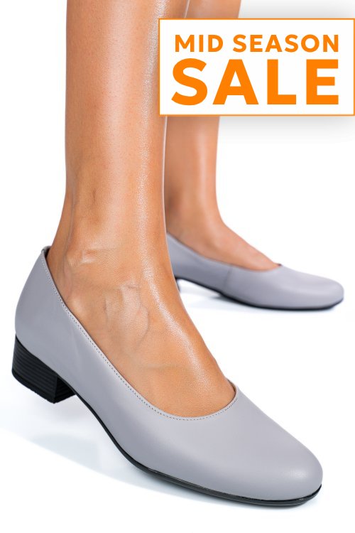 Pantofi gri piele naturala 2s77040