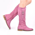 CIZME ROZ PIELE NATURALA INTOARSA 5S779137