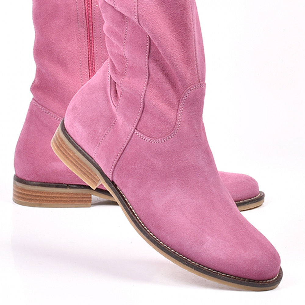 CIZME ROZ PIELE NATURALA INTOARSA 5S779137