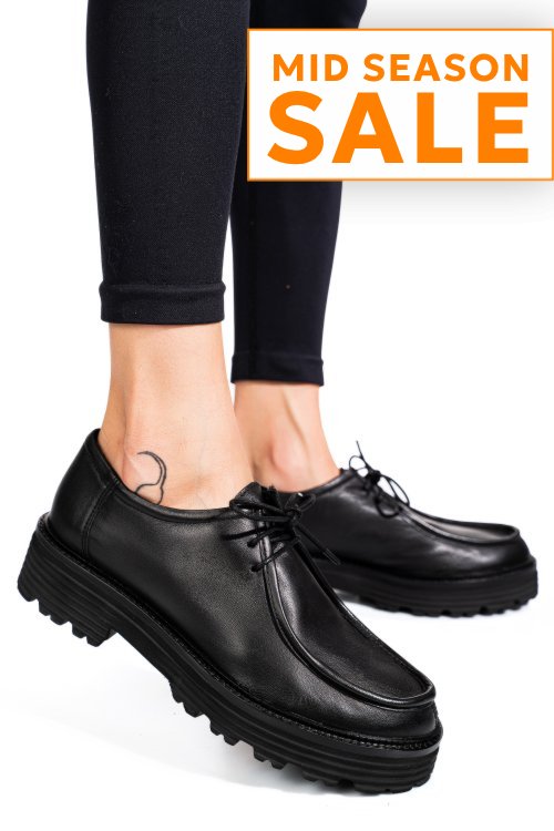 Mocasini negri piele naturala ts77im6720