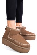 CIZME BEJ PIELE NATURALA INTOARSA 1S77262