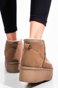 CIZME BEJ PIELE NATURALA INTOARSA 1S77262