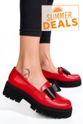 MOCASINI ROSII PIELE NATURALA 2S77115