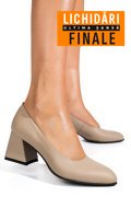 PANTOFI BEJ PIELE NATURALA 5S77003