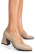 PANTOFI BEJ PIELE NATURALA 5S77003