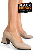 PANTOFI BEJ PIELE NATURALA 5S77003