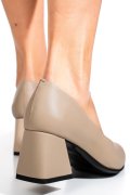 PANTOFI BEJ PIELE NATURALA 5S77003