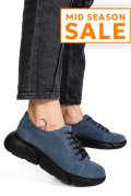 PANTOFI SPORT ALBASTRI PIELE NATURALA INTOARSA 3S77011B