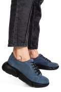 PANTOFI SPORT ALBASTRI PIELE NATURALA INTOARSA 3S77011B