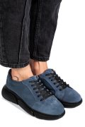 PANTOFI SPORT ALBASTRI PIELE NATURALA INTOARSA 3S77011B