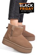 CIZME BEJ PIELE NATURALA INTOARSA 1S77252