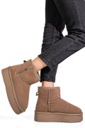CIZME BEJ PIELE NATURALA INTOARSA 1S77252