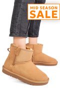 GHETE DAMA IMBLANITE PIELE NATURALA INTOARSA MARO 1S77202