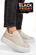 PANTOFI SPORT BEJ PIELE NATURALA 4S7784