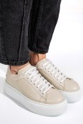 PANTOFI SPORT BEJ PIELE NATURALA 4S7784