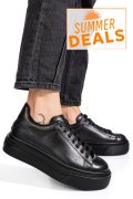 PANTOFI SPORT NEGRI PIELE NATURALA 4S7784