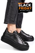 PANTOFI SPORT NEGRI PIELE NATURALA 4S7784