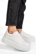 PANTOFI SPORT ALBI PIELE NATURALA 4S7784