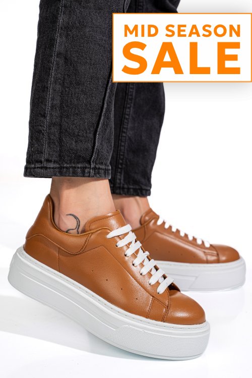 Pantofi sport maro deschis piele naturala 4s7784