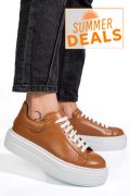 PANTOFI SPORT MARO DESCHIS PIELE NATURALA 4S7784