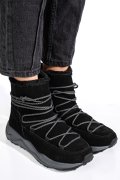 GHETE NEGRE PIELE NATURALA INTOARSA 2SP404